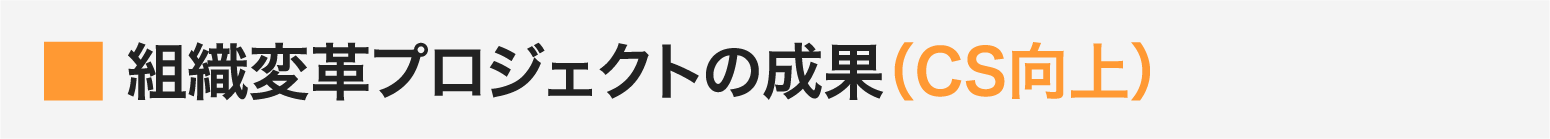 組織変革プロジェクトの成果